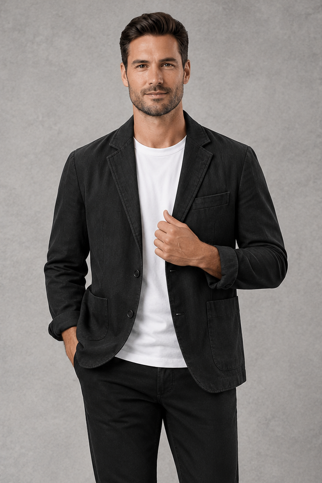 Men's Slim-Fit Blazer – Black