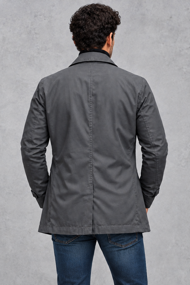 Men's Weather-Resistant Overcoat – Gray