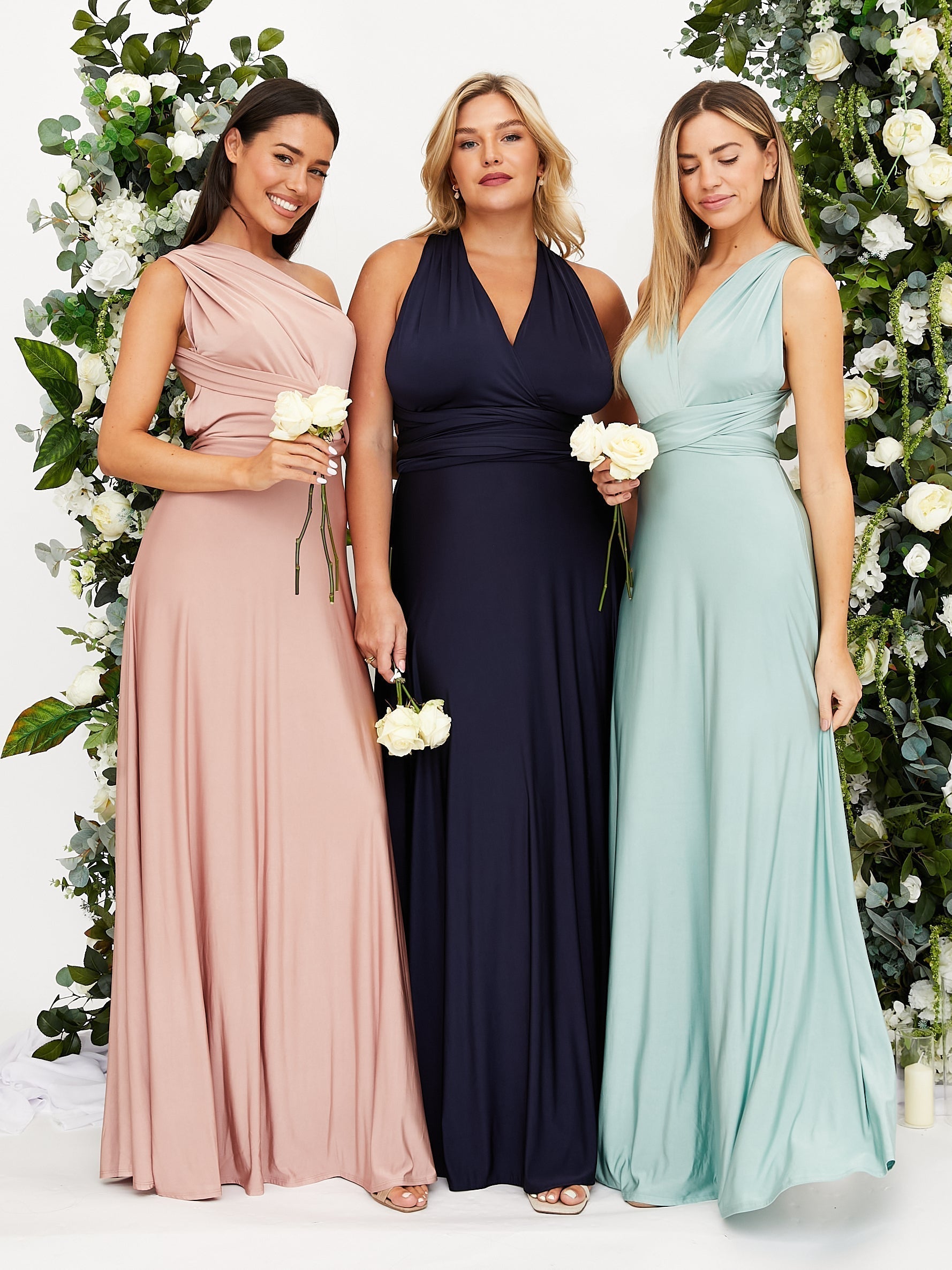 : Women’s formal maxi dress in soft polyester blend for weddings and events