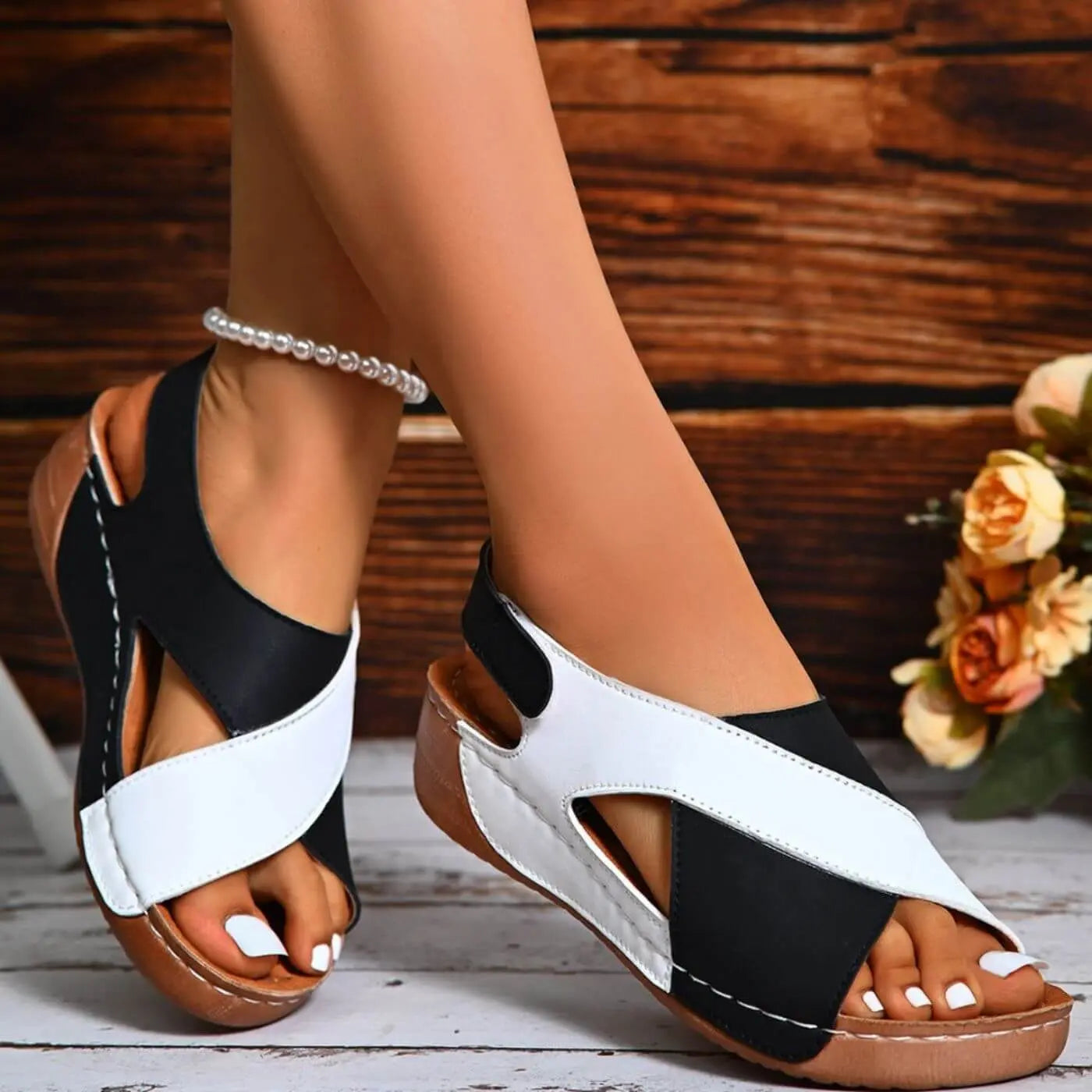 Women's Open Toe Comfort Sandals - Nicole