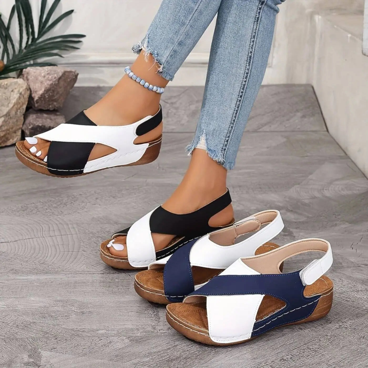 Women's Open Toe Comfort Sandals - Nicole