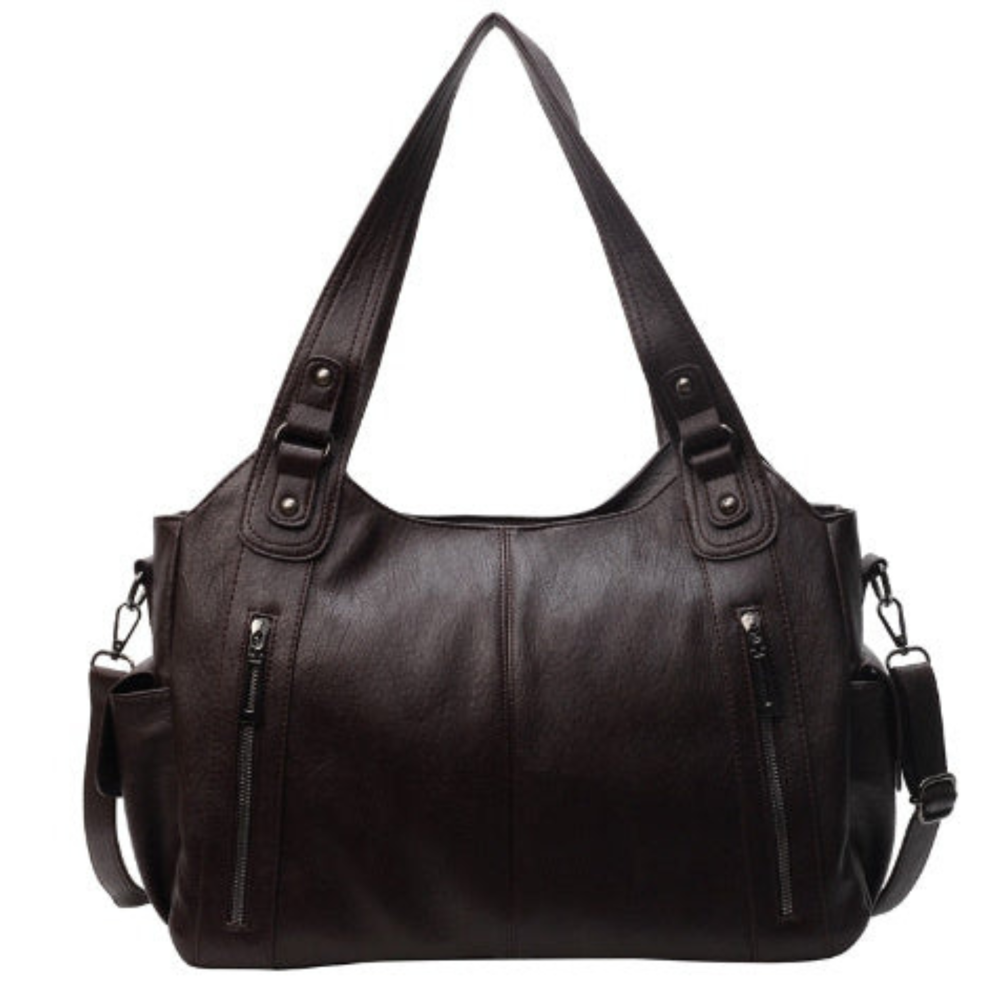 Women's Oversized Woven Leather Shoulder Tote Bag for Everyday Use | Amelia