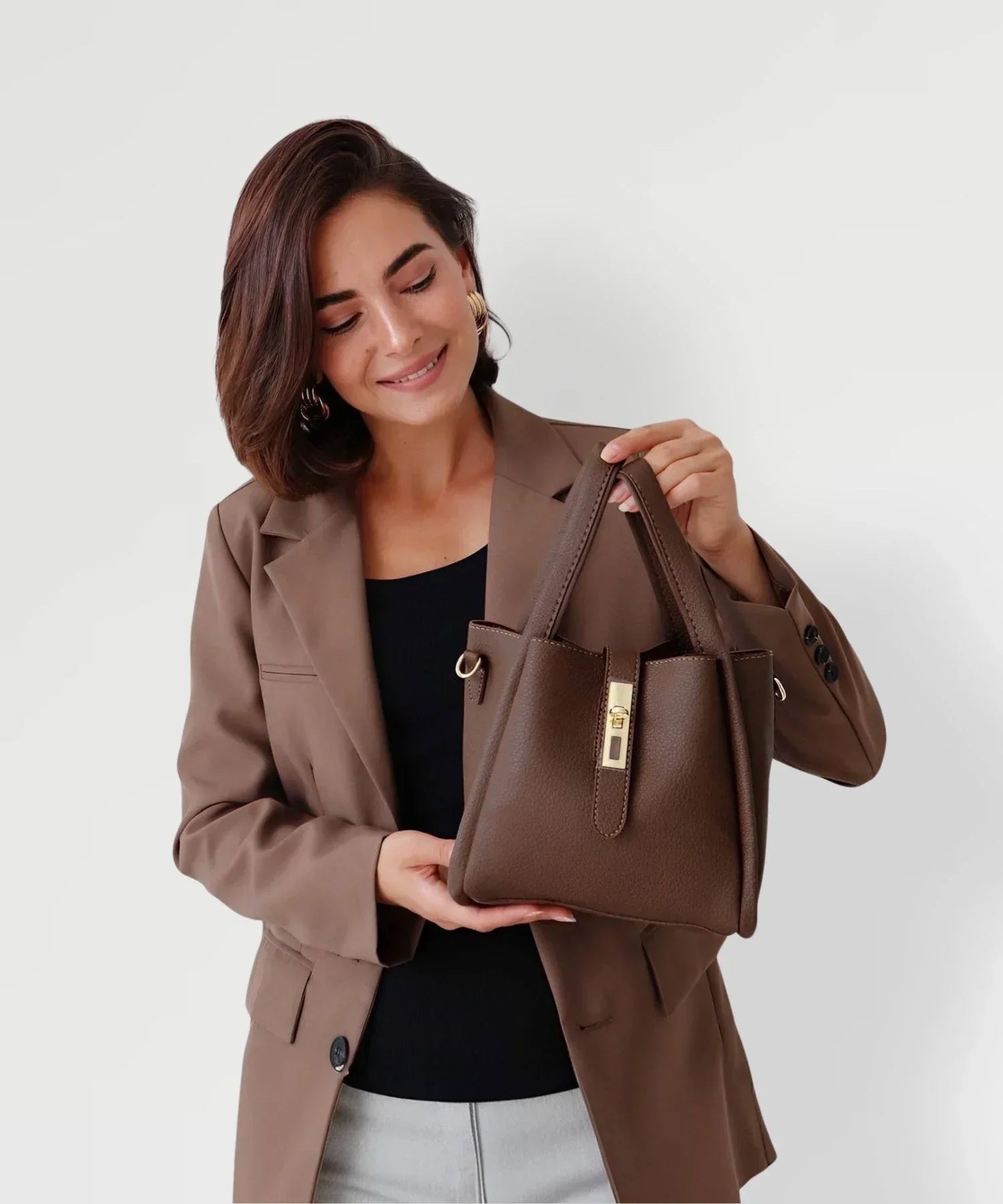 Women's Top Handle Satchel Bag with Adjustable Crossbody Strap for Work & Everyday Use | Isla