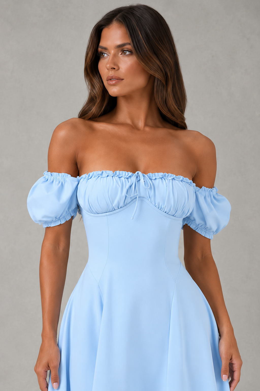 Women's Puff Sleeve Midi Dress for Weddings – Josephine