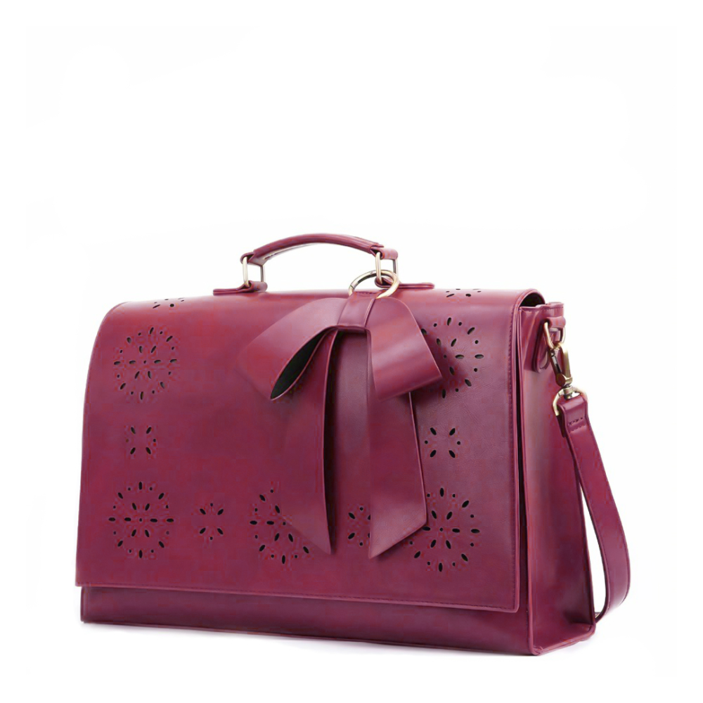 Women's Bow Satchel Handbag with Floral Detail | Bernadette