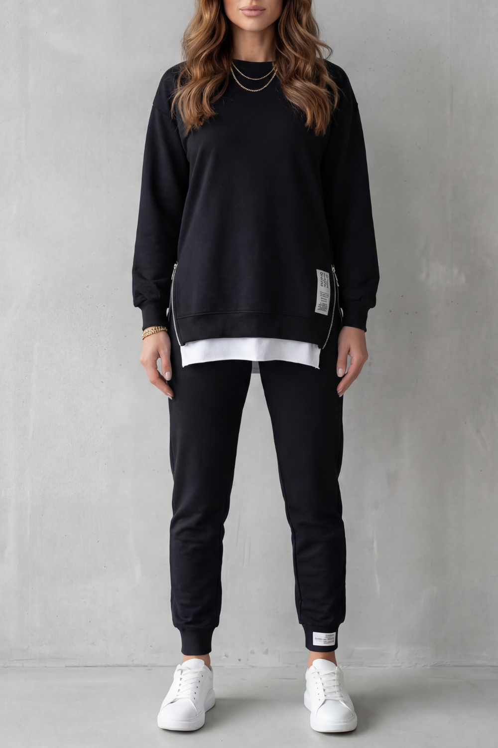 Khaki colorway, full-length view