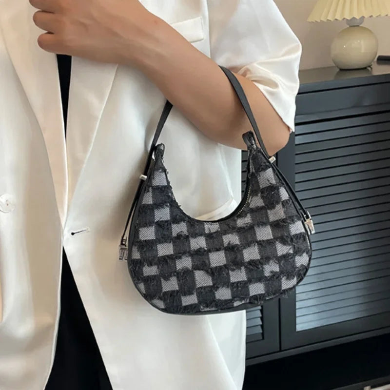 Textured Checkered Handbag | Kendra