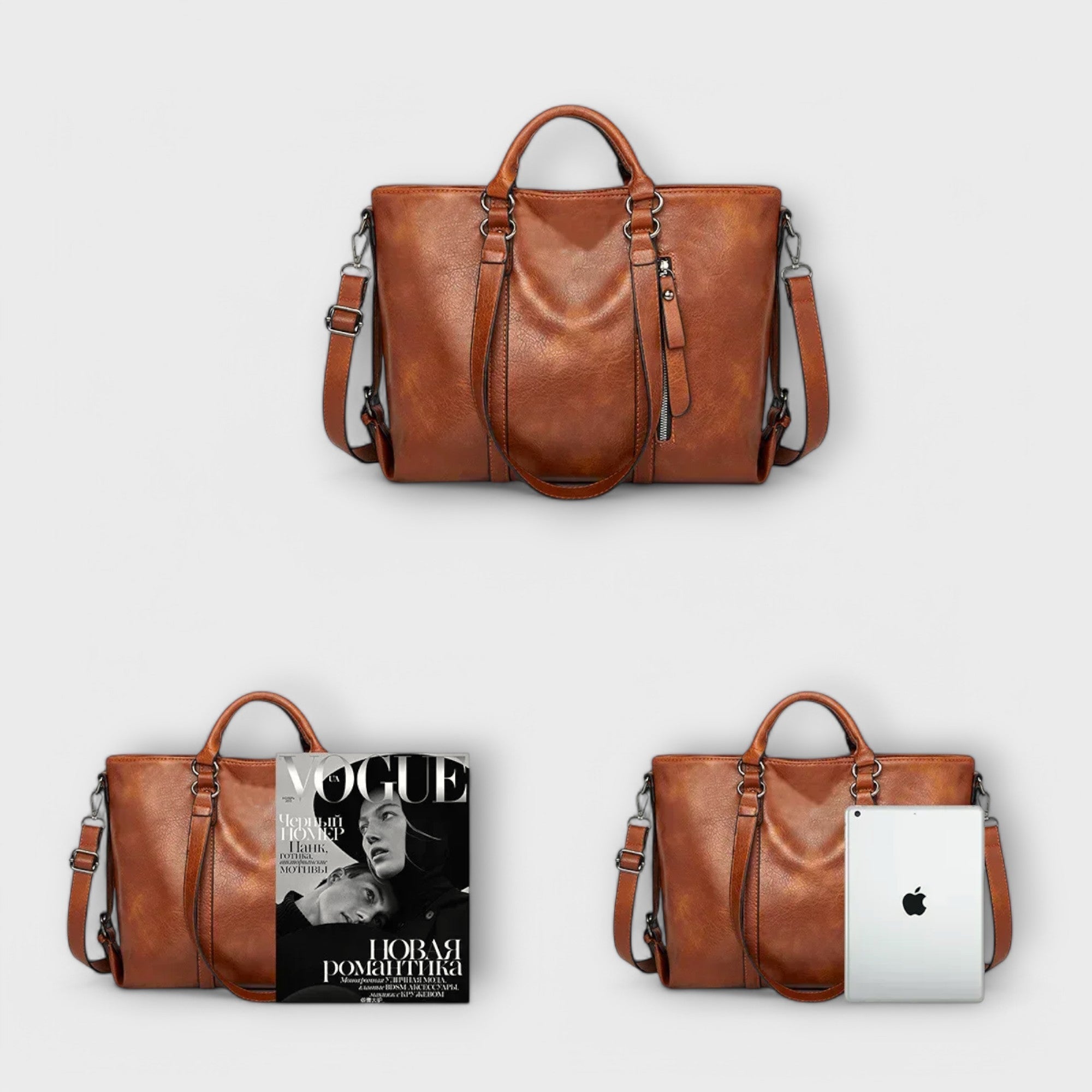 Oversized Leather Tote Bag for Women | Zephyra