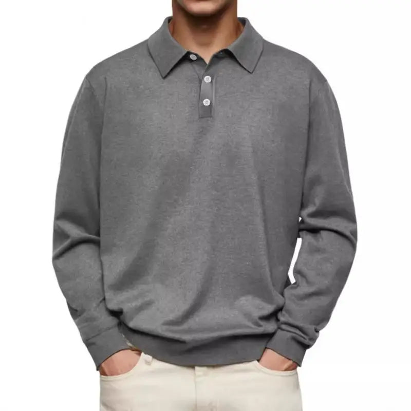 Santy - Casual Long-Sleeve Polo Shirt