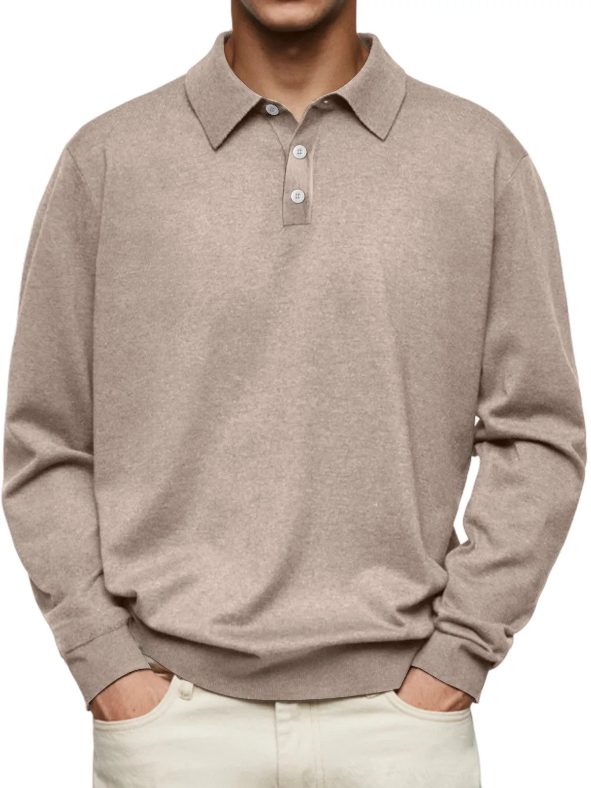 Santy - Casual Long-Sleeve Polo Shirt