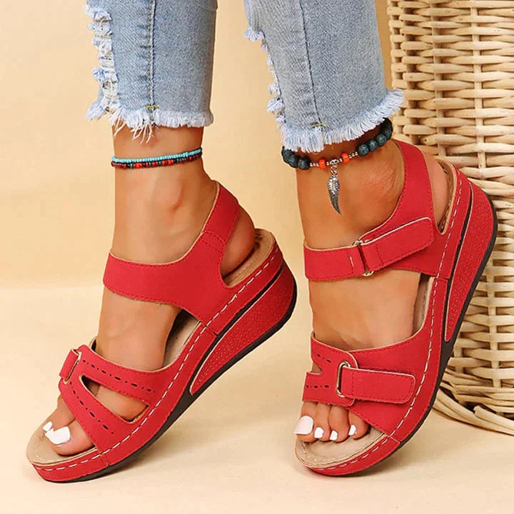 Women's Cozy Wedge Comfort Sandals - Sandy
