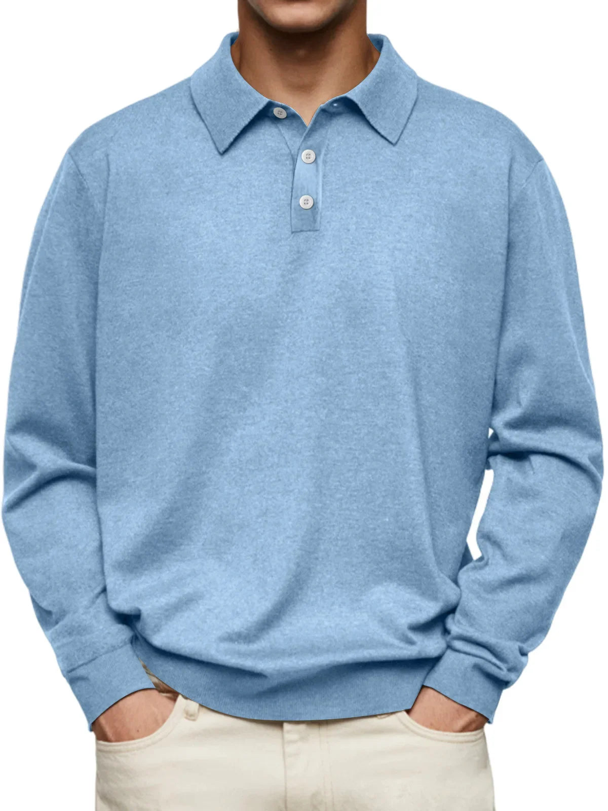 Santy - Casual Long-Sleeve Polo Shirt