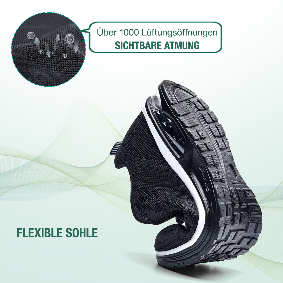 Women's All-Black Orthopedic Comfort Shoes - SanoWalk