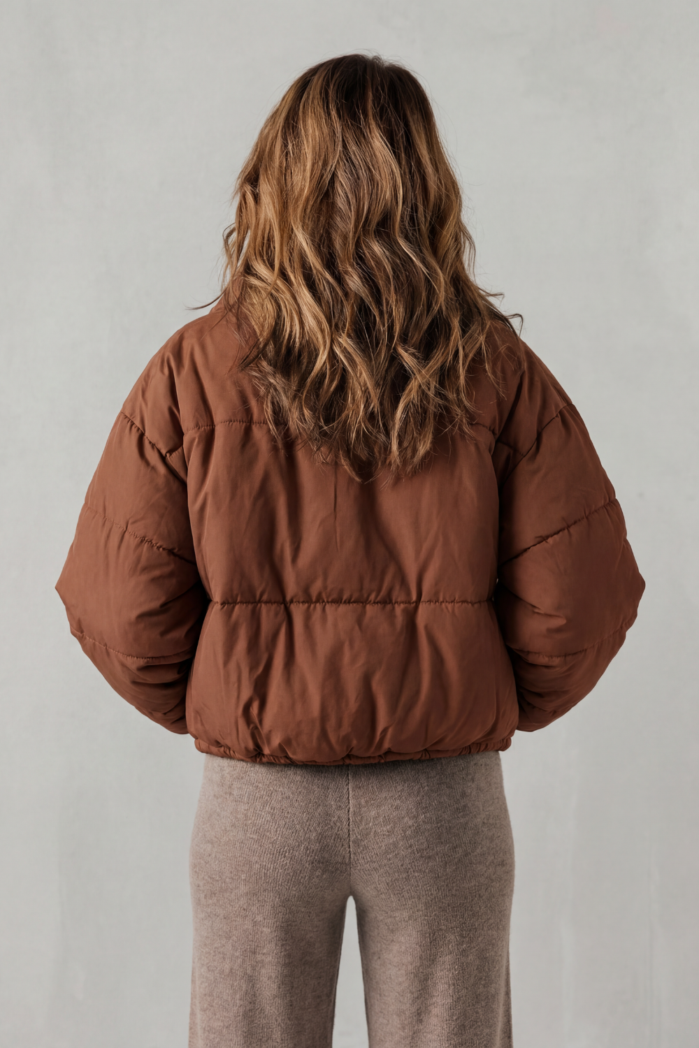 Women's Cozy Quilted Cropped Puffer Jacket - Savillonne