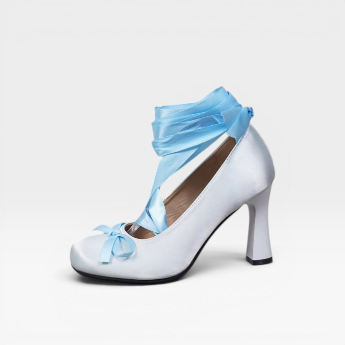Women's Satin Lace-Up Pumps with Ribbon Ties – Wedding & Prom Shoes | Filkins