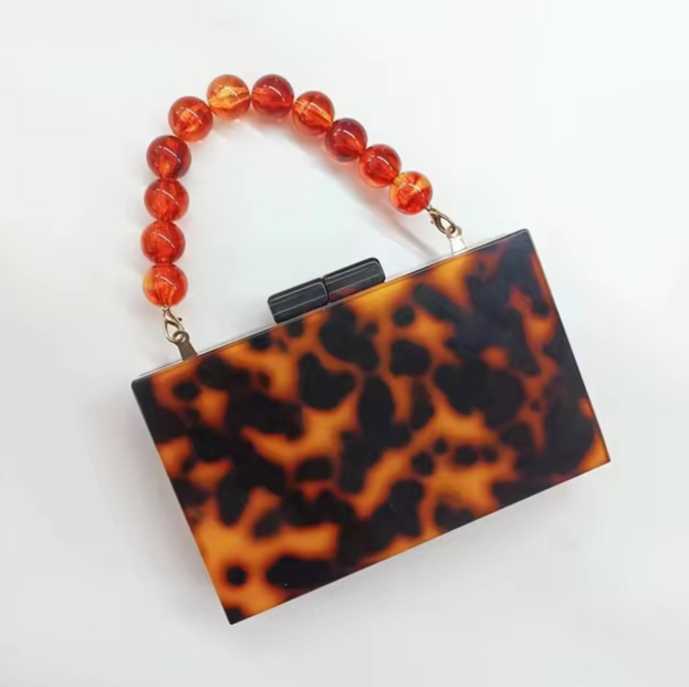 Women's Acrylic Pearl Handle Clutch – Evening Wedding Bag | Raylene