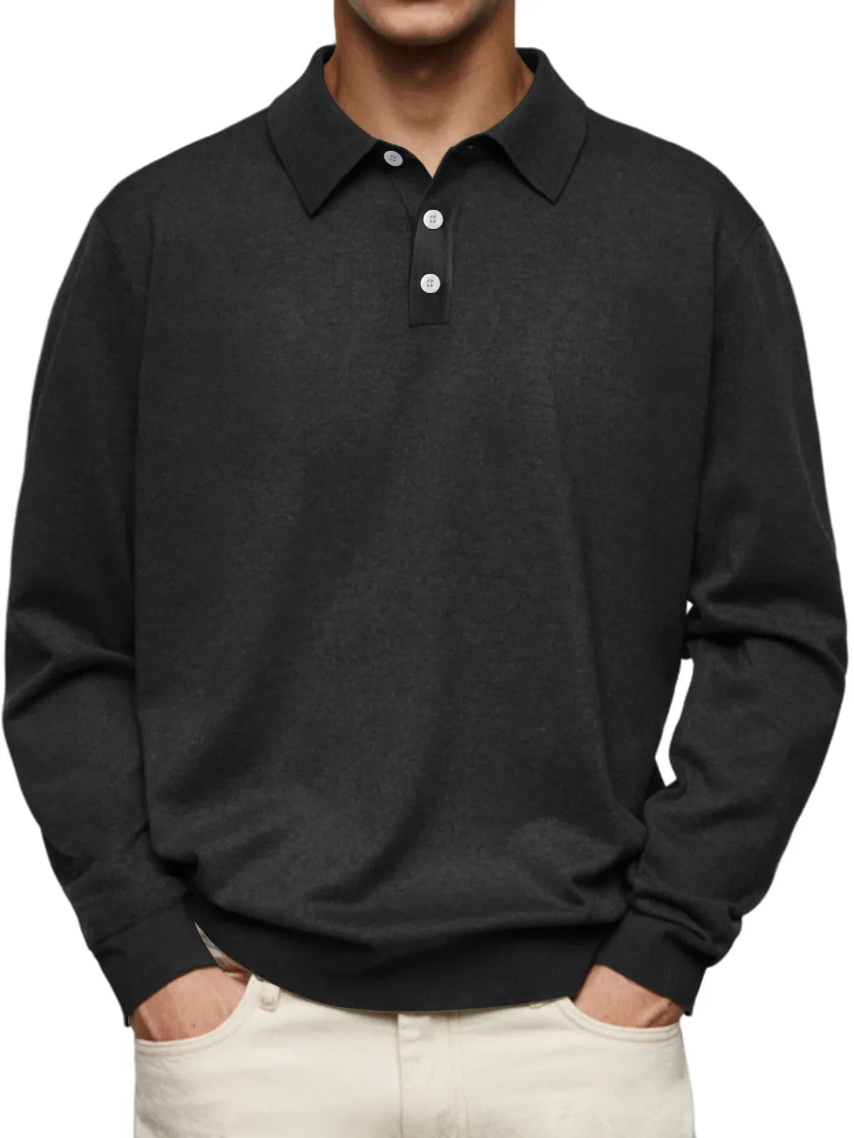 Santy - Casual Long-Sleeve Polo Shirt