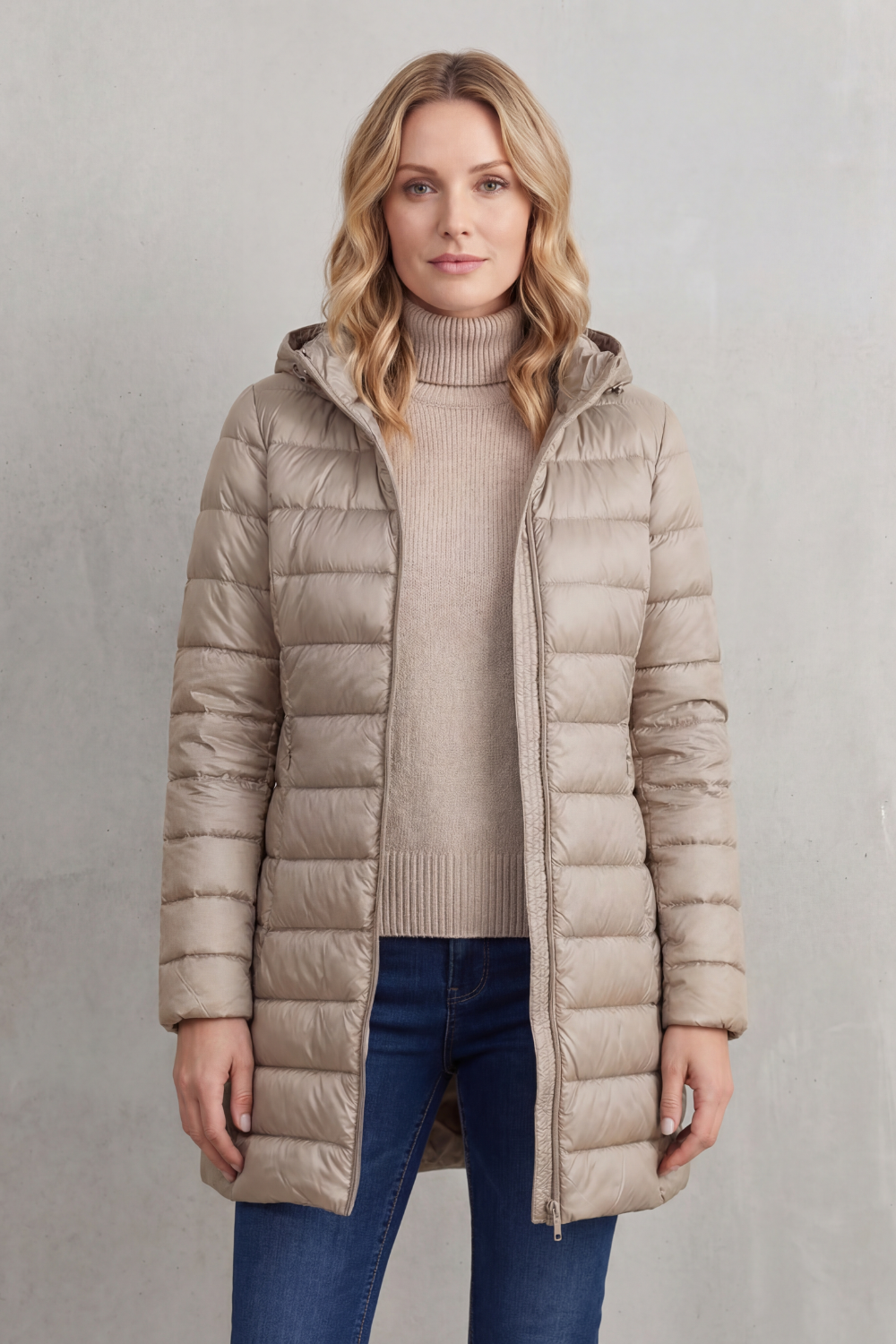 Women's Ultra-Lightweight Hooded Down Jacket for Cozy Warmth - Serelune