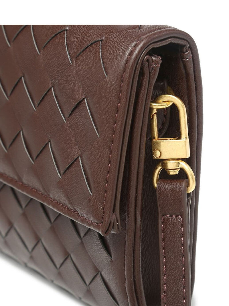 Handwoven Leather Tote Bag with Knot Closure | Brenda