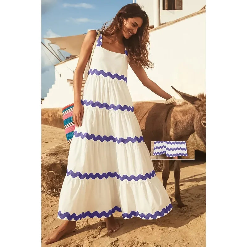Women’s Tiered Spaghetti Strap Summer Dress - Klyne Studios