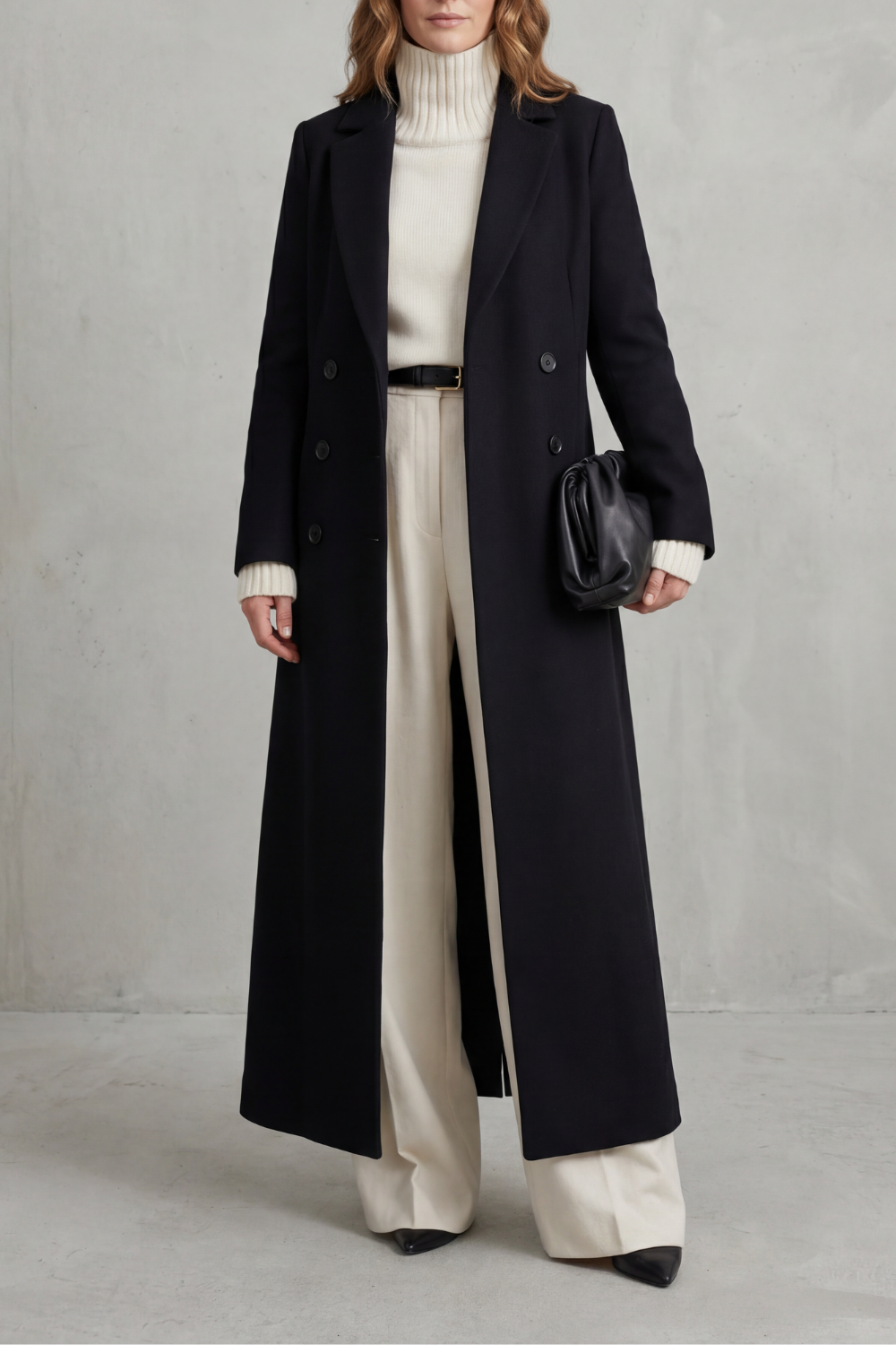 Women's Custom-Fit Long Wool Coat - Valderine