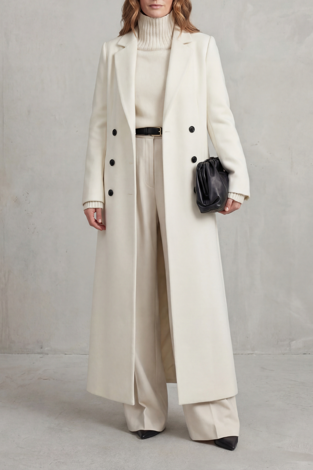 Women's Custom-Fit Long Wool Coat - Valderine