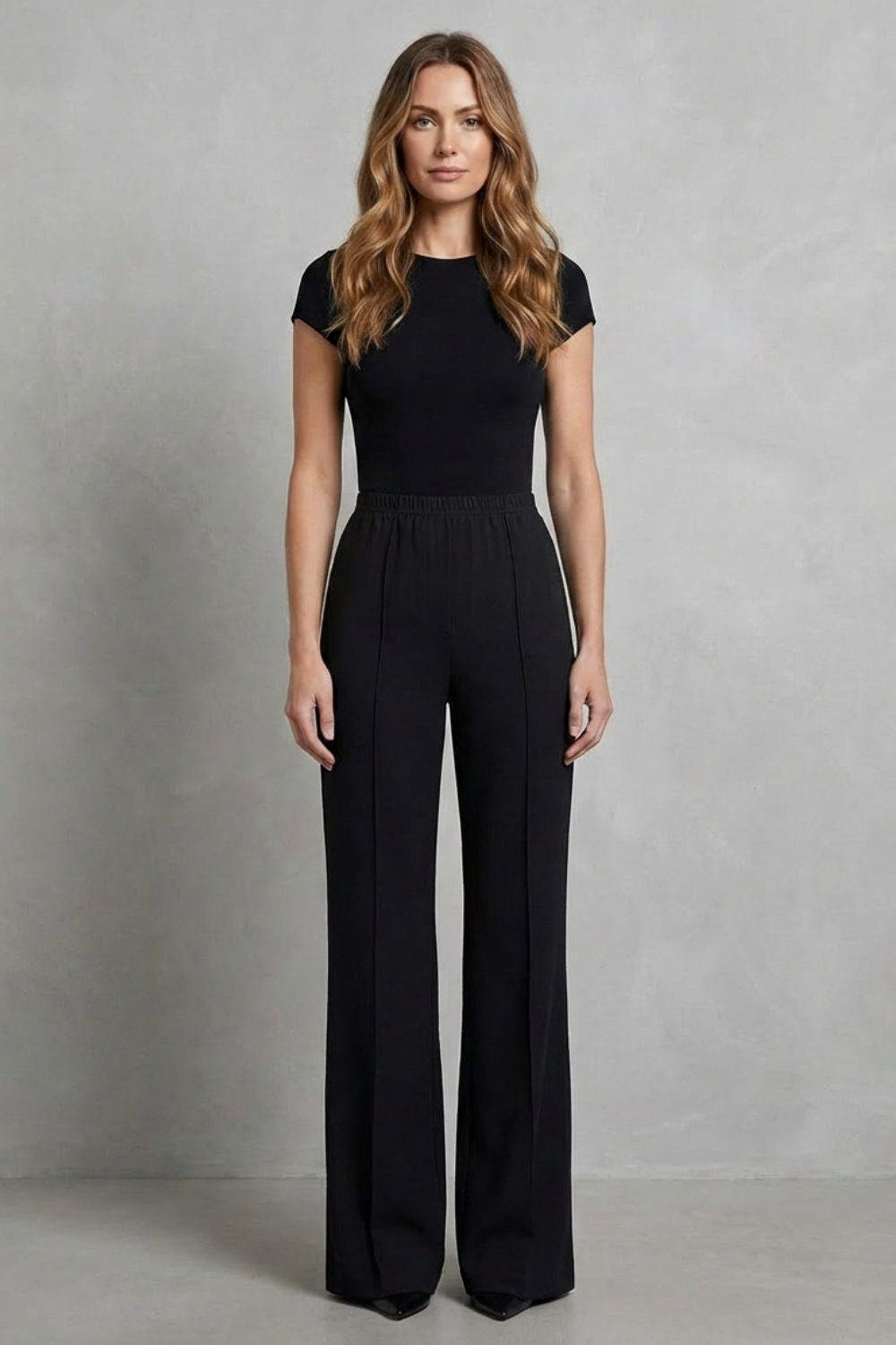 Women's High Rise Wide Leg Tailored Pants - Corvienne