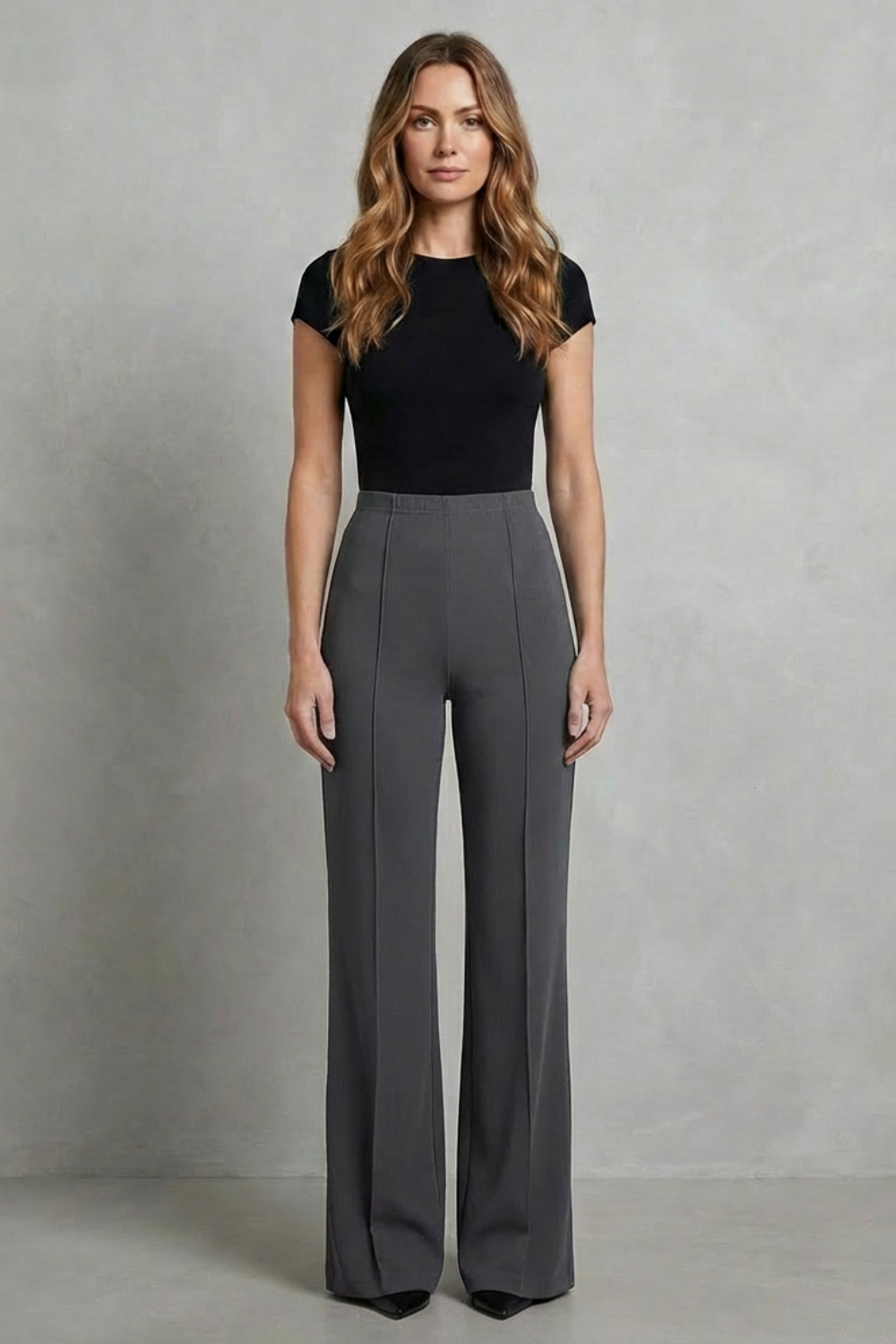 Women's High Rise Wide Leg Tailored Pants - Corvienne