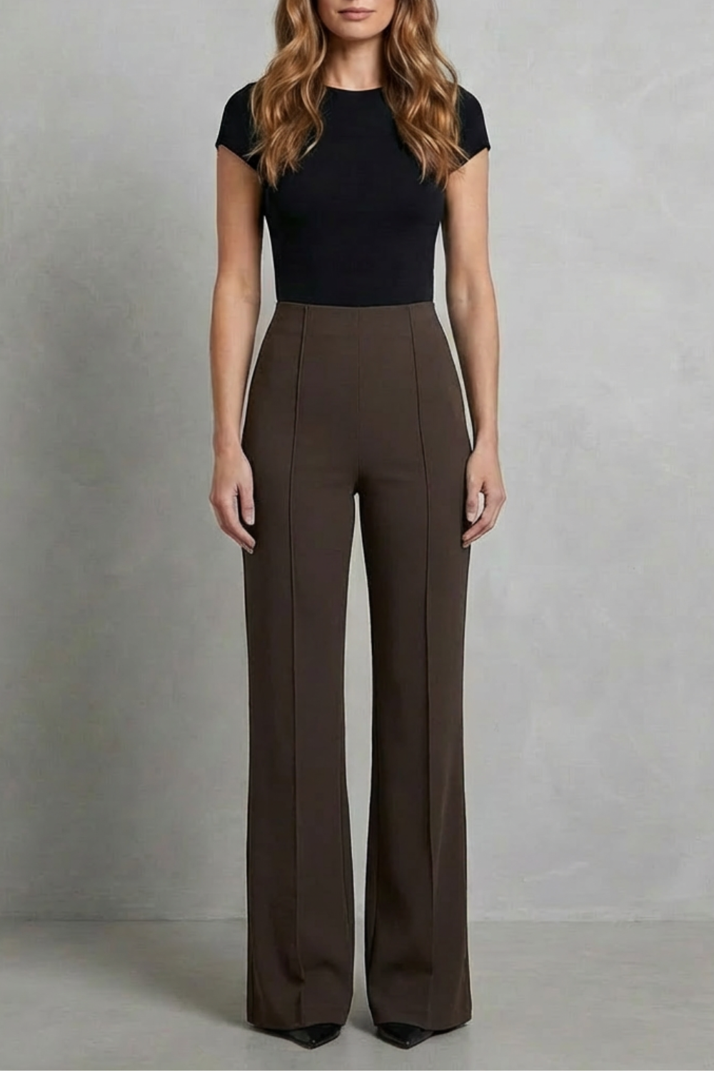 Women's High Rise Wide Leg Tailored Pants - Corvienne