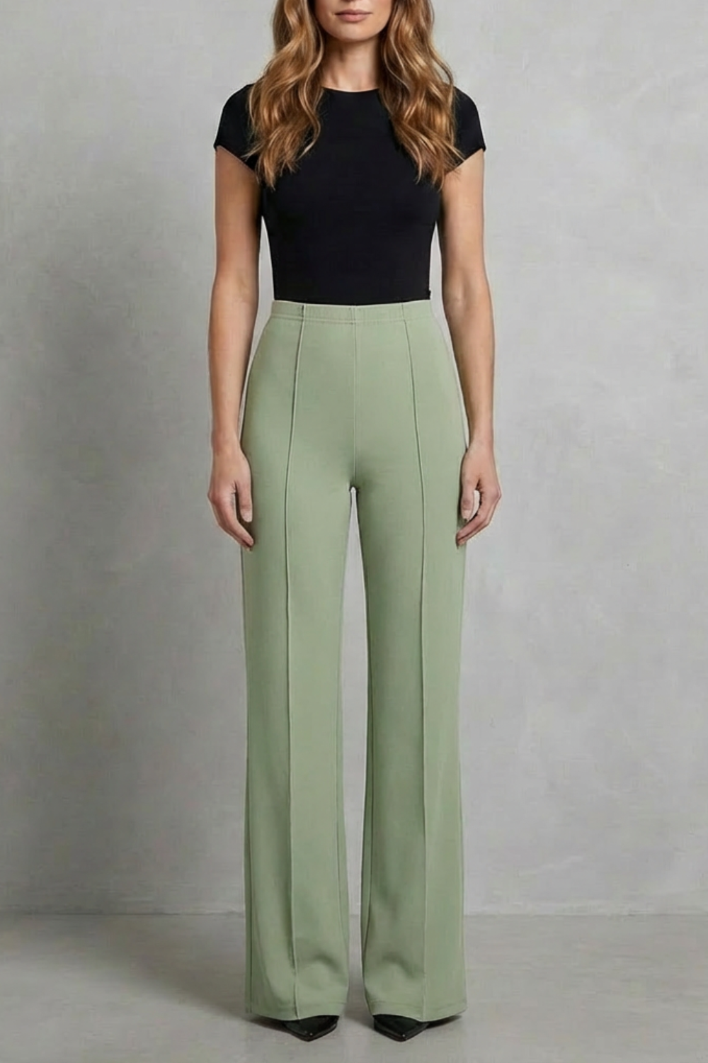 Women's High Rise Wide Leg Tailored Pants - Corvienne