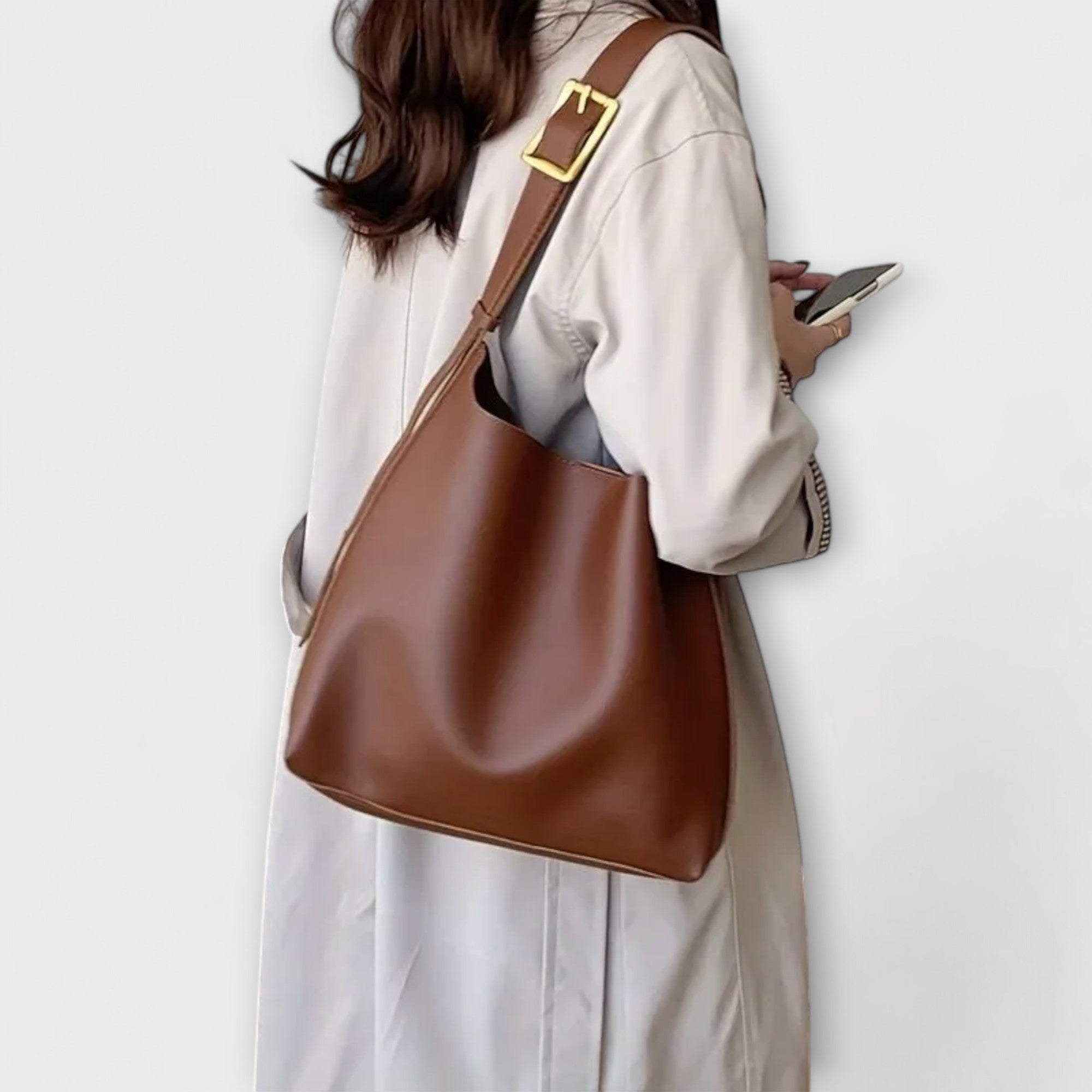 Women's Vegan Leather Shoulder Bag – Everyday Purse | Isidore