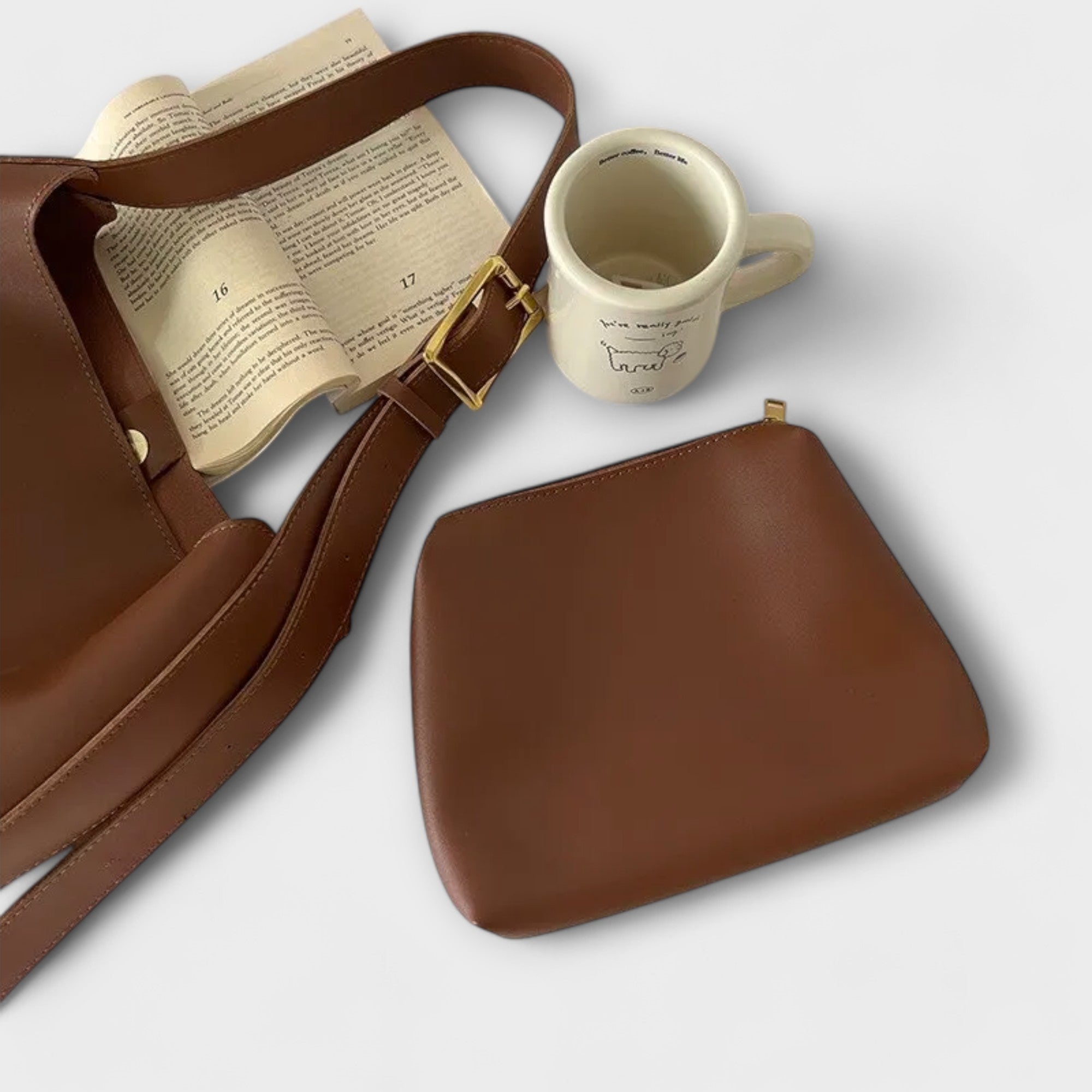 Women's Vegan Leather Shoulder Bag – Everyday Purse | Isidore