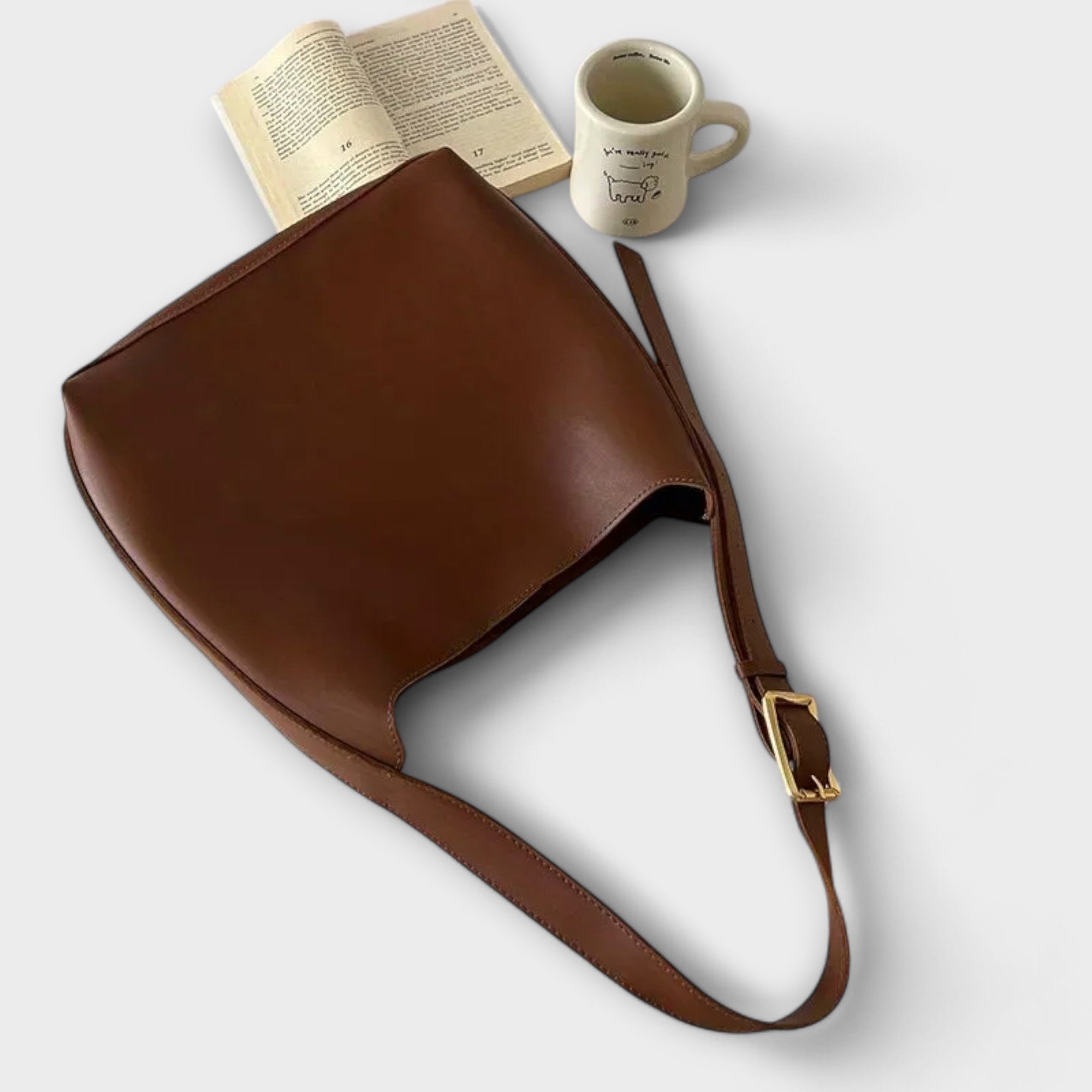 Women's Vegan Leather Shoulder Bag – Everyday Purse | Isidore