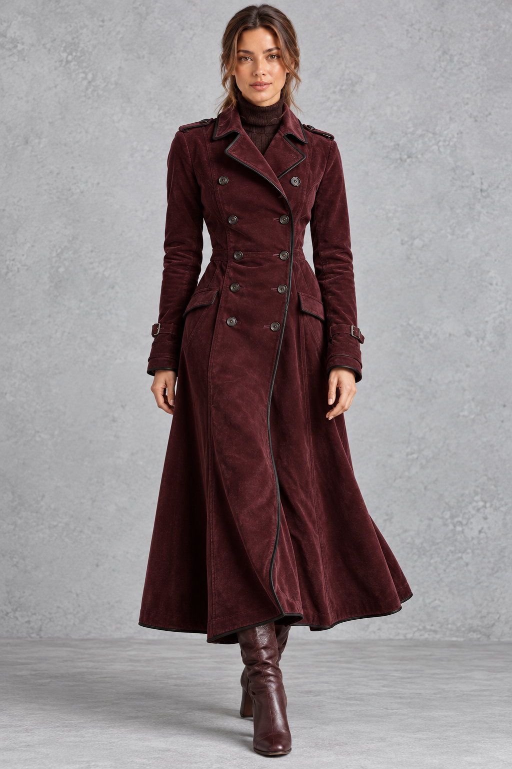 Women's elegant overcoat styled for an office day