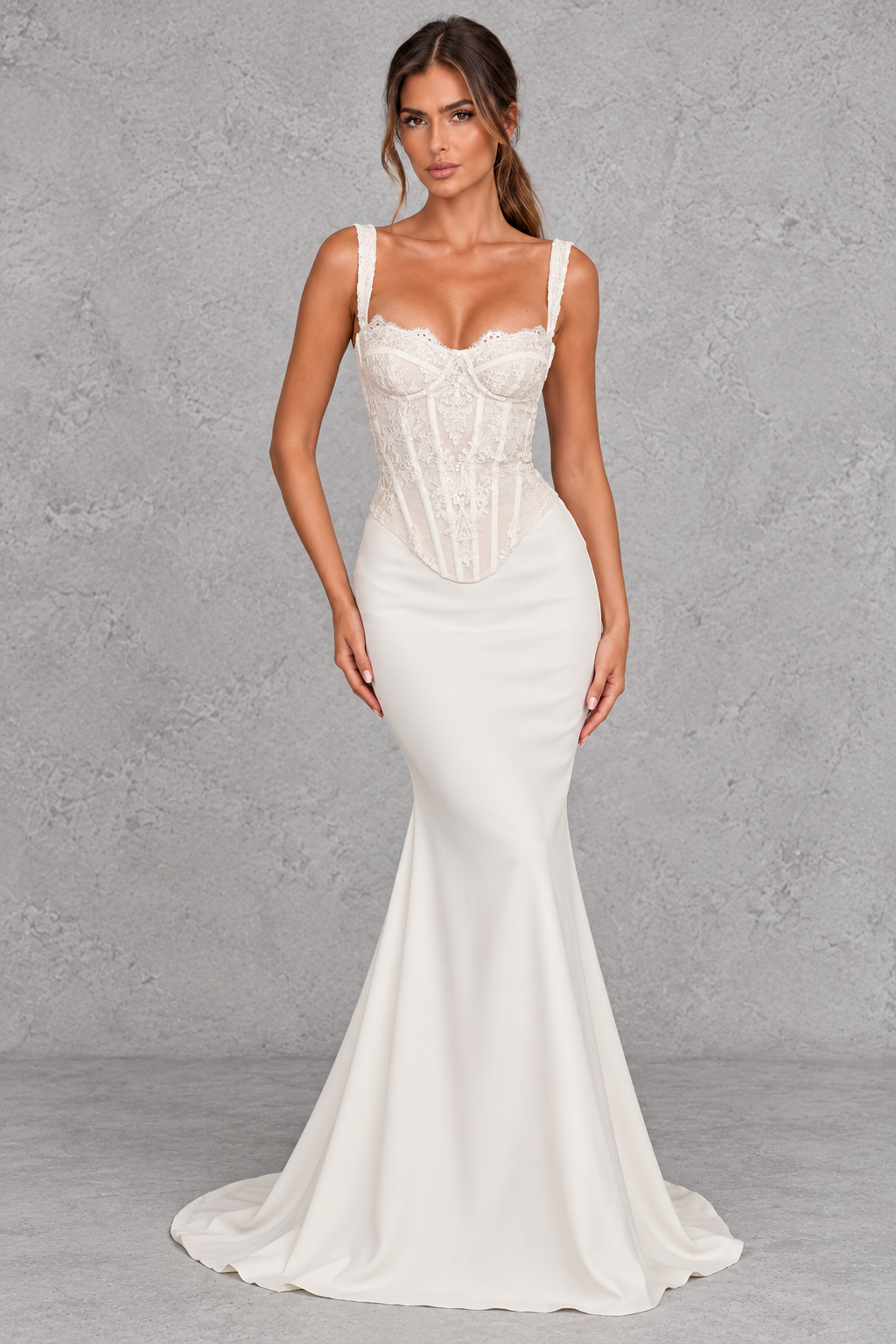 Women's White Lace Corset Top - Bachelorette & Bridal Shower