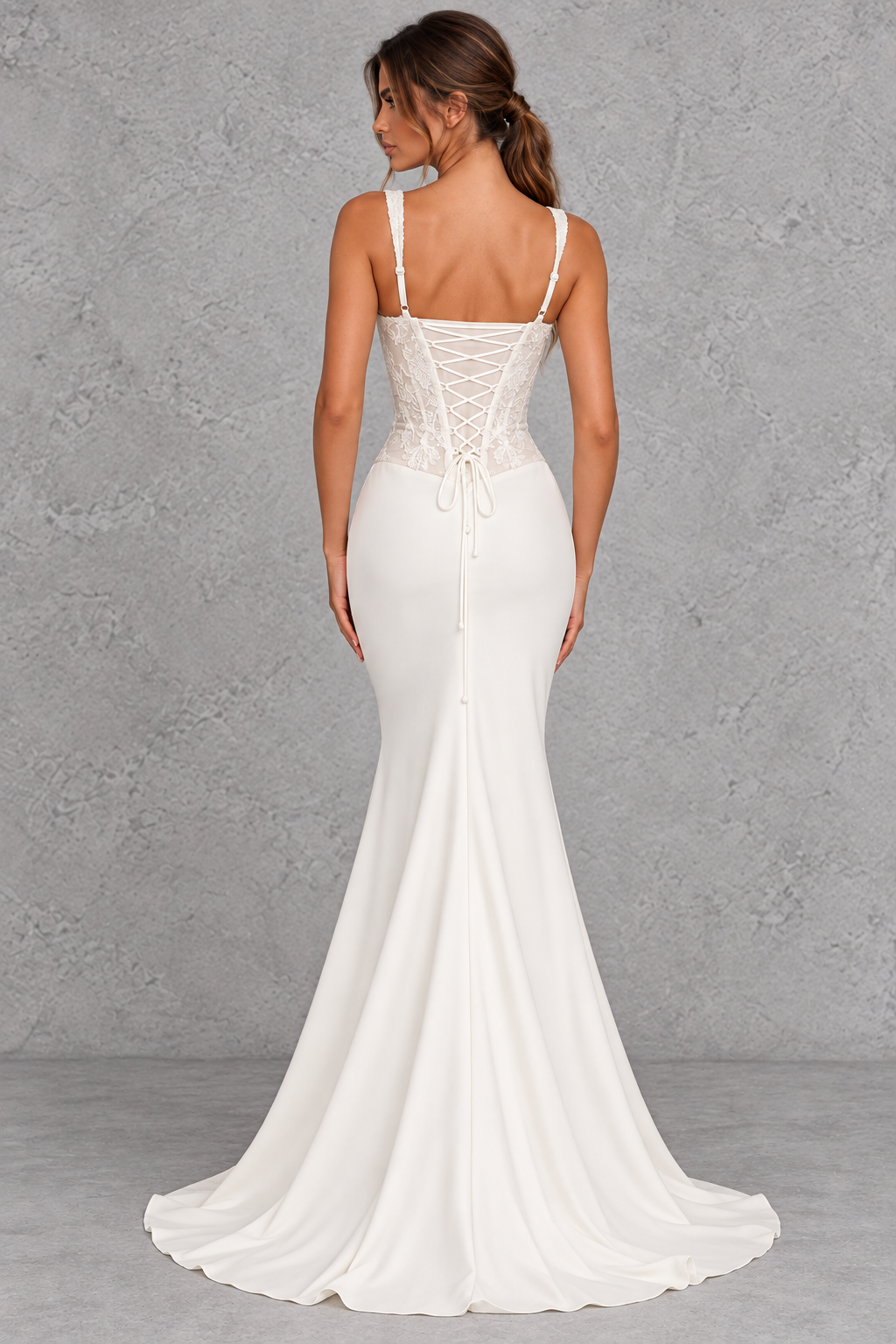 Women's White Lace Corset Top - Bachelorette & Bridal Shower