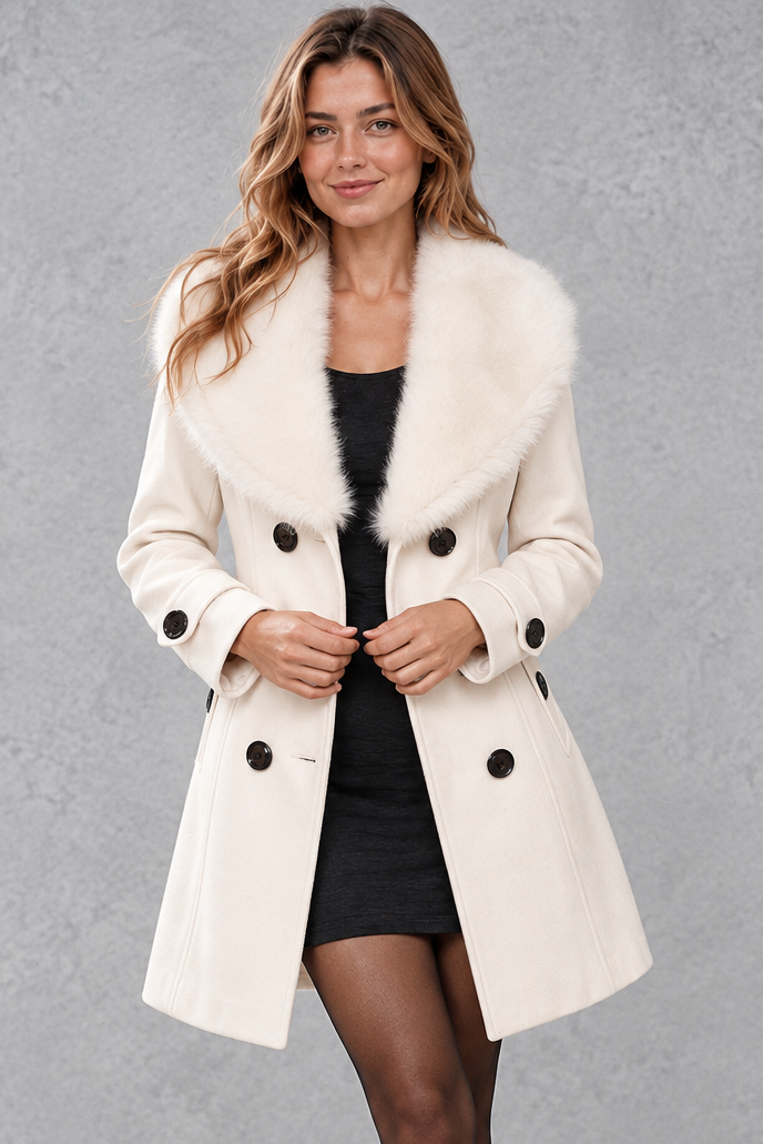 Women's Longline Winter Coat – White