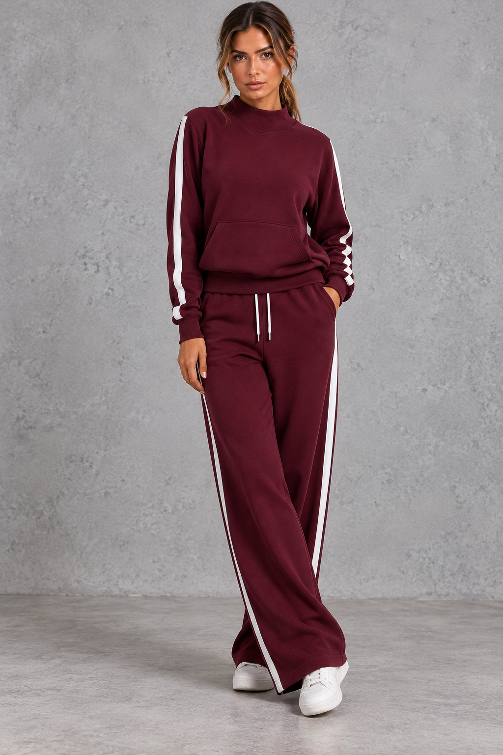 Tracksuit set styled for lounging at home