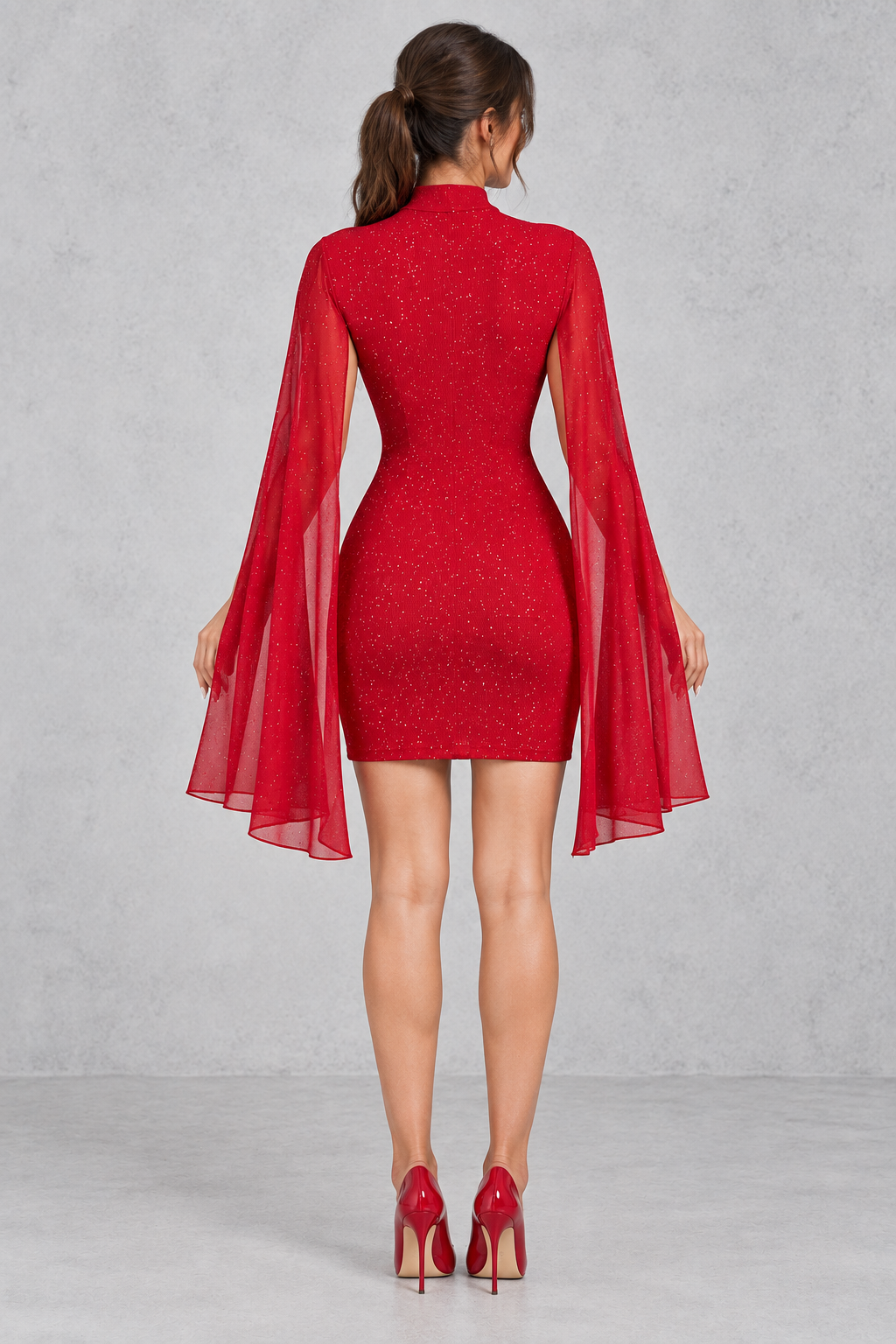 Women's Crew Neck Bodycon Mini Party Dress - Birthday & Night Out