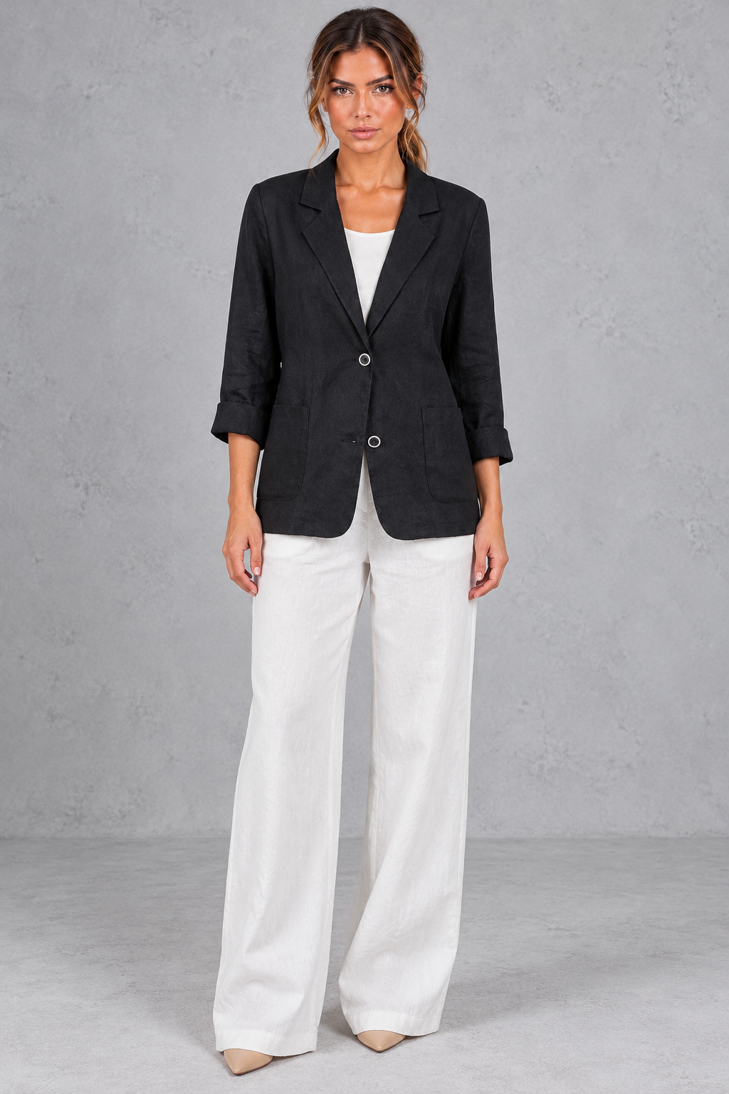 Women's Relaxed Fit Blazer – Black