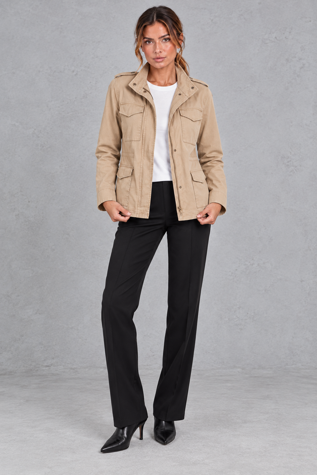 Women's Utility Jacket – Beige