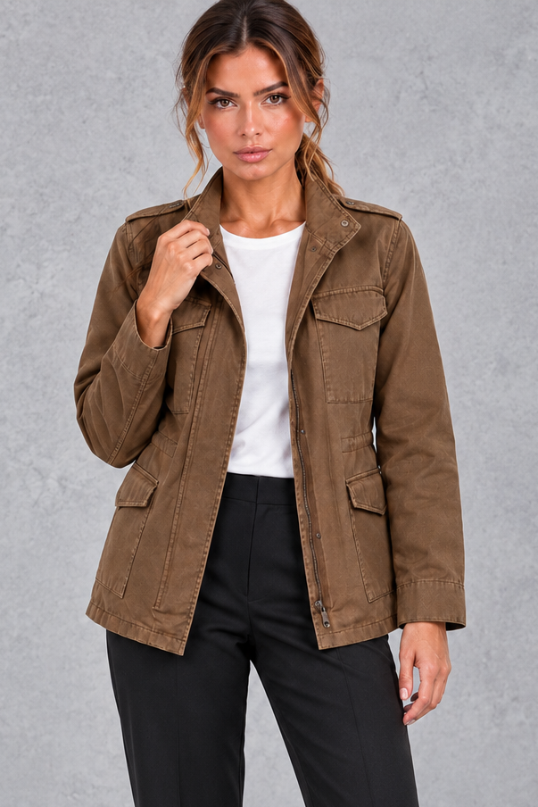 Women's Utility Jacket – Brown