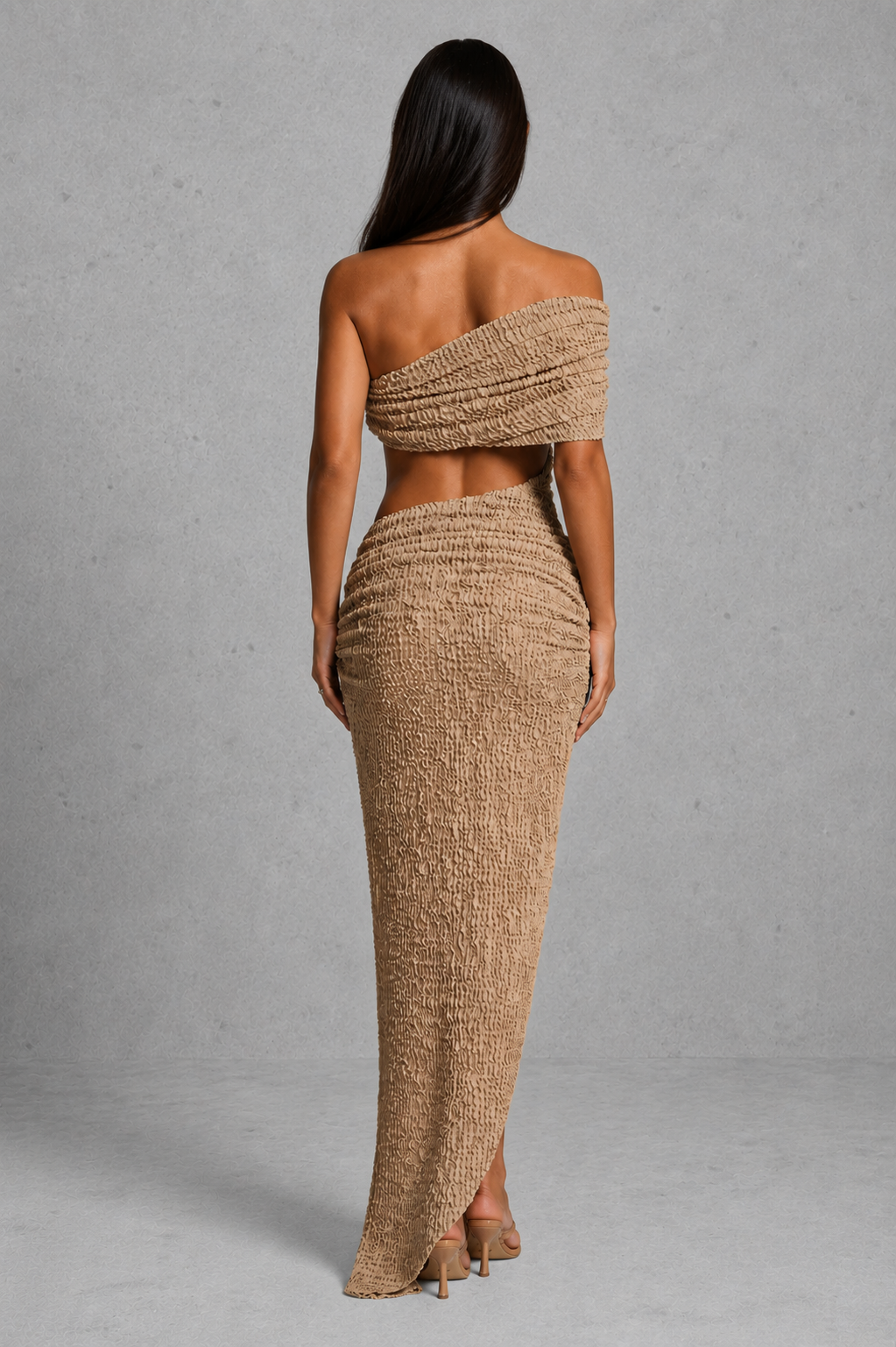 Women's Asymmetric Bardot Midi Dress - Ophelia