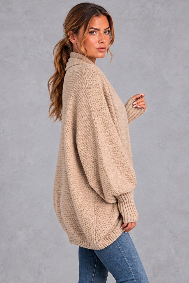 Women's Batwing Knitted Cardigan – Khaki