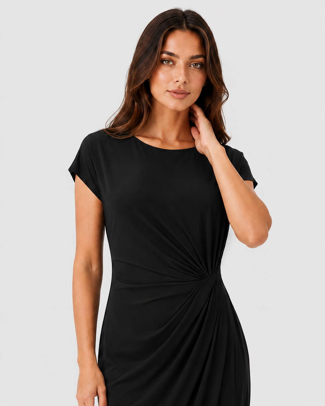 Shop the Women’s Cotton Midi Dress featuring a tailored fit, breathable premium cotton, and timeless style perfect for work, weddings, and more.