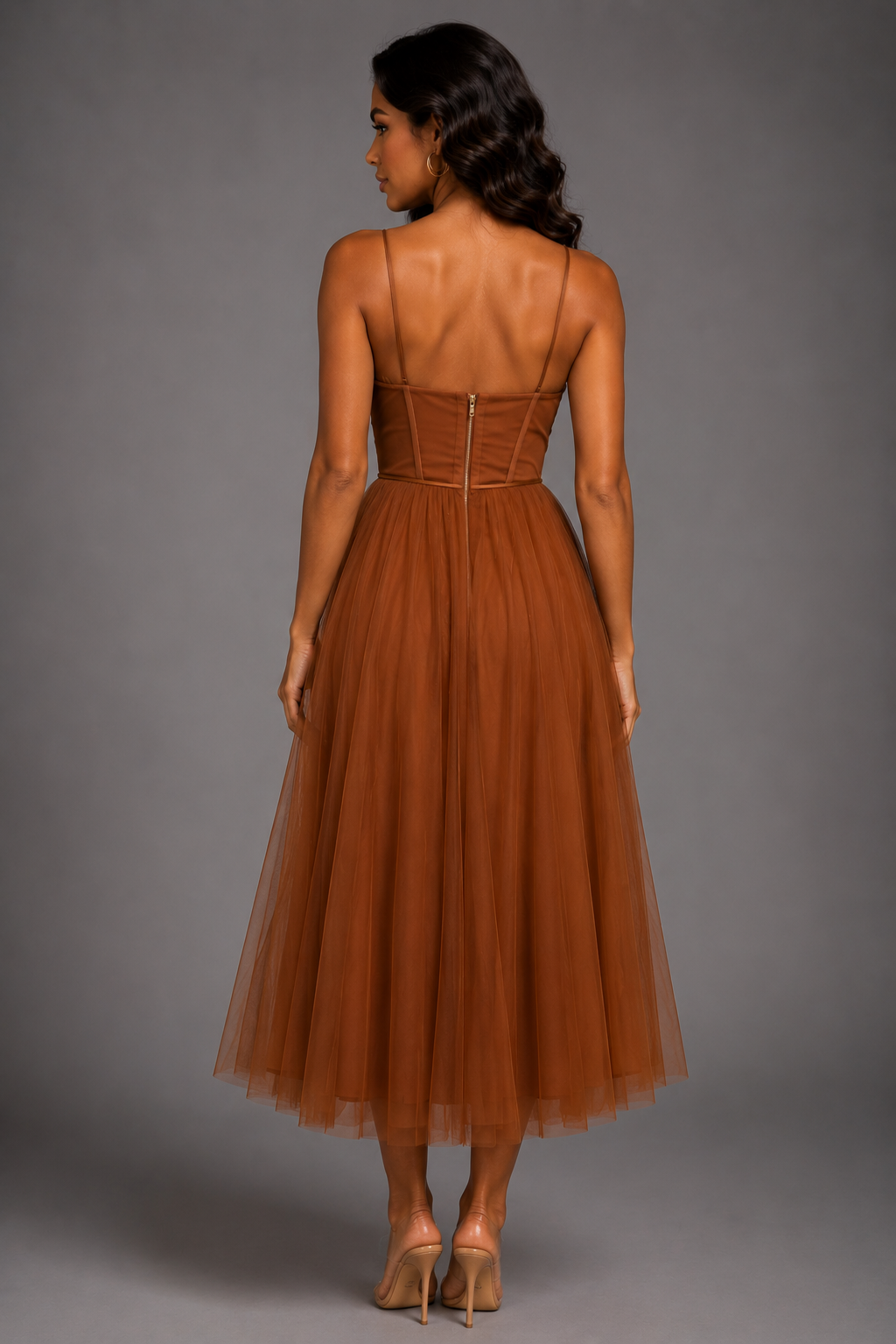 Women’s Elegant Wedding Guest Midi Dress by Klyne Studios featuring a flattering midi-length silhouette, regular fit, and lightweight breathable fabric, ideal for weddings, parties, and special occasions.