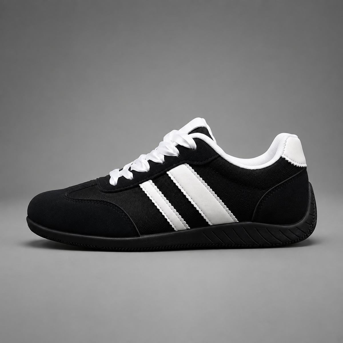 Women’s lightweight lace-up sneakers with a low-top silhouette, soft fabric lining, cushioned insole, and flexible TPR outsole for everyday comfort.