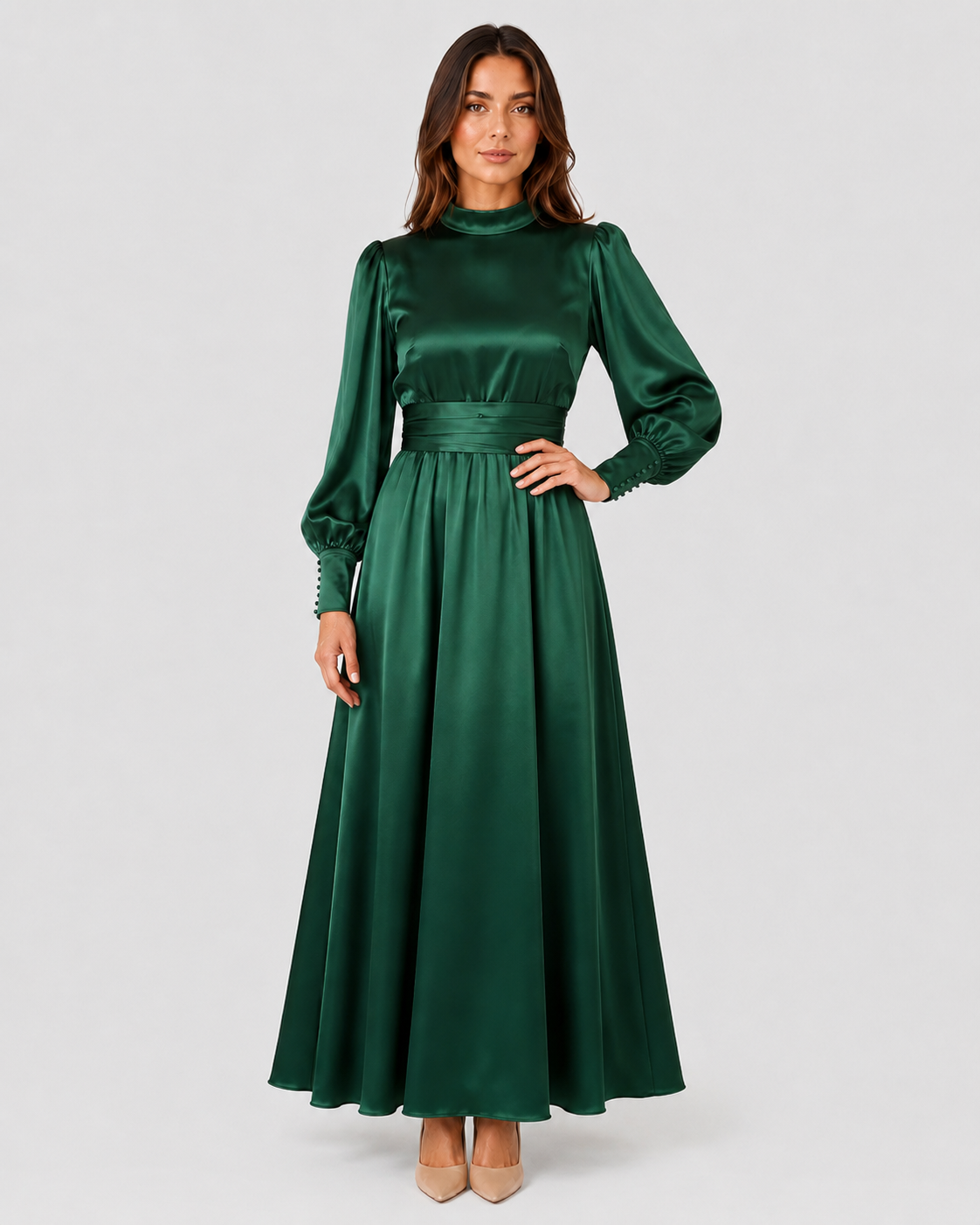 Women’s long sleeve dress with a relaxed fit, made from a soft fabric blend for comfortable everyday wear in cooler weather.