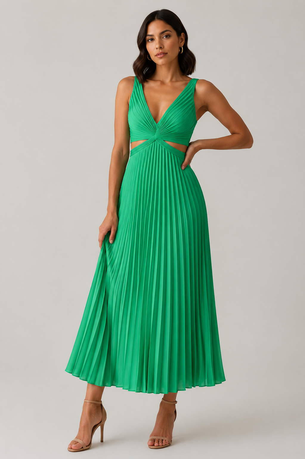 Elevate your style with this women’s pleated midi cocktail dress featuring a flowing silhouette, lightweight breathable fabric, and comfortable true-to-size fit. Perfect for parties, special events, and everyday elegance.