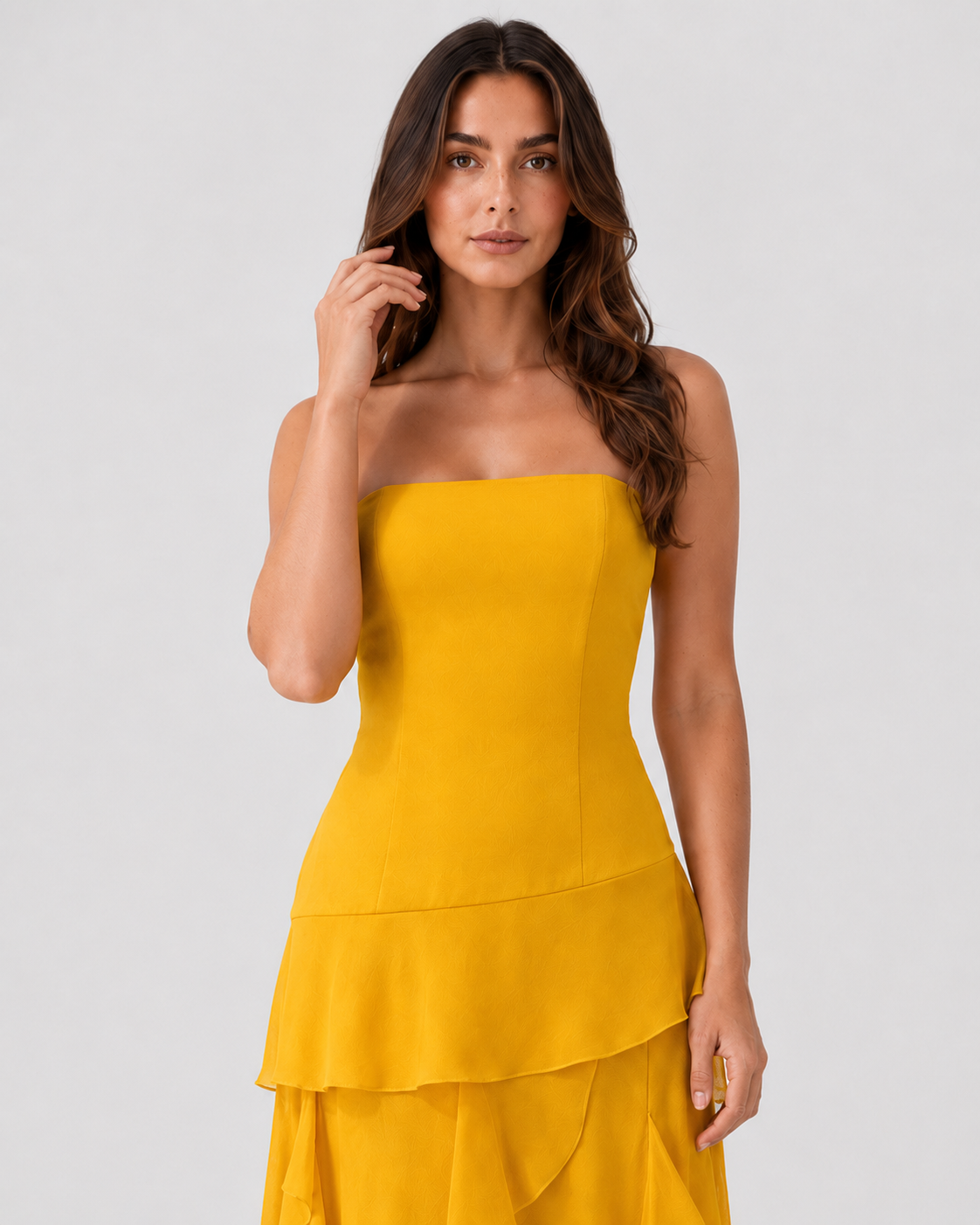 Women’s ruffle flowy casual maxi dress with a lightweight, breathable design and relaxed silhouette. Features soft ruffle detailing, a full-length flowing skirt, and an easy everyday fit ideal for warm-weather outings, vacations, and casual occasions.